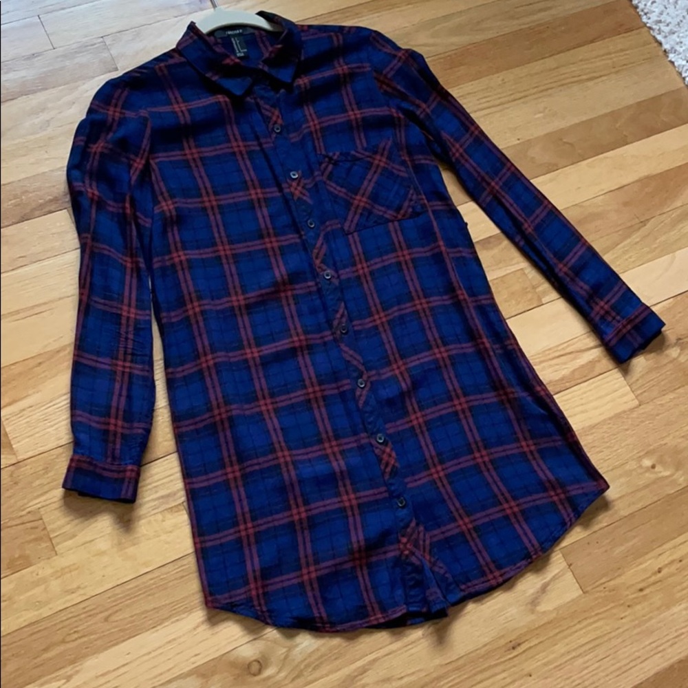 Plaid long shirt
